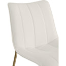  Color_Gold/ White -- Isla Off-White Vegan Leather Upholstered Dining Chair IMAGE 7