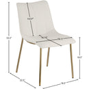 Meridian Isla White Vegan Leather Dining Chair IMAGE 8