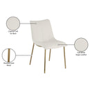 Meridian Isla White Vegan Leather Dining Chair IMAGE 9