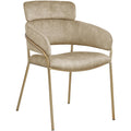 Meridian Yara Beige Velvet Dining Chair IMAGE 1