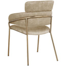 Meridian Yara Beige Velvet Dining Chair IMAGE 3