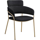 Meridian Yara Black Velvet Dining Chair IMAGE 1