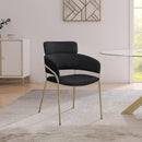 Meridian Yara Black Velvet Dining Chair IMAGE 2