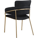 Meridian Yara Black Velvet Dining Chair IMAGE 3