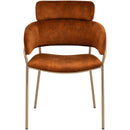Meridian Yara Cognac Velvet Dining Chair IMAGE 4