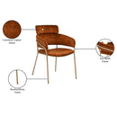  Color_Cognac -- Yara Cognac Velvet Upholstered Dining Chair IMAGE 7