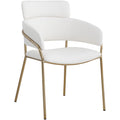  Color_Cream/ Gold -- Yara Cream Velvet Upholstered Dining Chair IMAGE 1