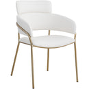  Color_Cream/ Gold -- Yara Cream Velvet Upholstered Dining Chair IMAGE 1