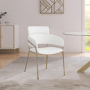 Meridian Yara Cream Vegan Leather Dining Chair IMAGE 2