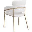 Meridian Yara Cream Vegan Leather Dining Chair IMAGE 3