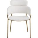  Color_Cream/ Gold -- Yara Cream Velvet Upholstered Dining Chair IMAGE 4