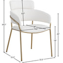 Meridian Yara Cream Vegan Leather Dining Chair IMAGE 6