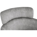  Color_Gold/ Grey -- Yara Grey Velvet Upholstered Dining Chair IMAGE 5