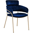  Color_Navy -- Yara Navy Velvet Upholstered Dining Chair IMAGE 1