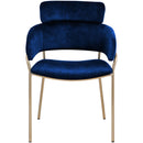  Color_Navy -- Yara Navy Velvet Upholstered Dining Chair IMAGE 4