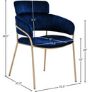  Color_Navy -- Yara Navy Velvet Upholstered Dining Chair IMAGE 6