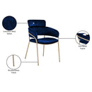  Color_Navy -- Yara Navy Velvet Upholstered Dining Chair IMAGE 7