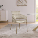 Meridian Yara Stone Velvet Dining Chair IMAGE 2