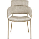  Color_Stone -- Yara Stone Velvet Upholstered Dining Chair IMAGE 4