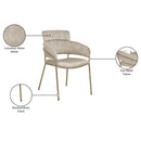  Color_Stone -- Yara Stone Velvet Upholstered Dining Chair IMAGE 7