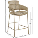  Color_Beige/ Gold -- Meridian Yara Counter Height Stool IMAGE 6