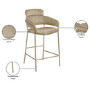  Color_Beige/ Gold -- Meridian Yara Counter Height Stool IMAGE 7