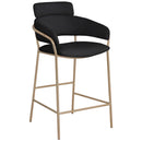 Meridian Yara Black Velvet Counter Stool IMAGE 1
