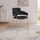 Meridian Yara Black Velvet Counter Stool IMAGE 2