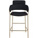 Meridian Yara Black Velvet Counter Stool IMAGE 4