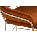  Color_Cognac -- Yara Cognac Velvet Upholstered Counter Stool IMAGE 5