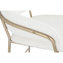  Color_Cream/ Gold -- Yara Cream Velvet Upholstered Counter Stool IMAGE 5
