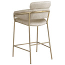  Color_Stone -- Yara Stone Velvet Upholstered Counter Stool IMAGE 3