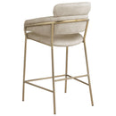 Meridian Yara Stone Velvet Counter Stool IMAGE 3