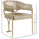  Color_Beige/ Gold -- Meridian Madelyn Dining Chair IMAGE 6