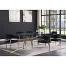  Color_Black/ Gold -- Madelyn Black Velvet Upholstered Dining Chair IMAGE 2