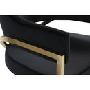  Color_Black/ Gold -- Madelyn Black Velvet Upholstered Dining Chair IMAGE 5