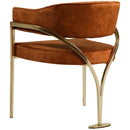  Color_Cognac -- Madelyn Cognac Velvet Upholstered Dining Chair IMAGE 3