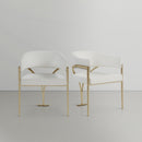  Color_Cream/ Gold -- Madelyn Cream Velvet Upholstered Dining Chair IMAGE 2