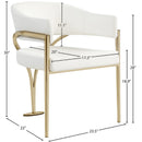 Meridian Madelyn Cream Vegan Leather Dining Chair IMAGE 6