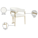  Color_Cream/ Gold -- Madelyn Cream Velvet Upholstered Dining Chair IMAGE 7