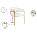 Meridian Madelyn Cream Vegan Leather Dining Chair IMAGE 7