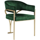 Meridian Madelyn Green Velvet Dining Chair IMAGE 1