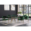 Meridian Madelyn Green Velvet Dining Chair IMAGE 2