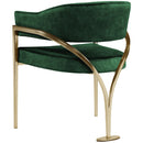  Color_Gold/ Green -- Madelyn Green Velvet Upholstered Dining Chair IMAGE 3