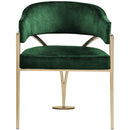 Meridian Madelyn Green Velvet Dining Chair IMAGE 4