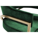 Color_Gold/ Green -- Madelyn Green Velvet Upholstered Dining Chair IMAGE 5