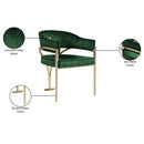  Color_Gold/ Green -- Madelyn Green Velvet Upholstered Dining Chair IMAGE 7