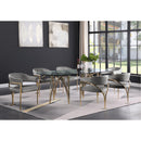 Meridian Madelyn Grey Velvet Dining Chair IMAGE 2