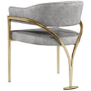 Meridian Madelyn Grey Velvet Dining Chair IMAGE 3