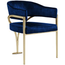  Color_Navy -- Madelyn Navy Velvet Upholstered Dining Chair IMAGE 1